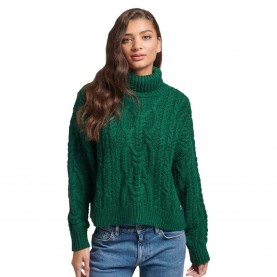 блуза,дамски,пуловери,дамски,плетени,дрехи,superdry,vintage,cable,knit,high,neck,sweater,green