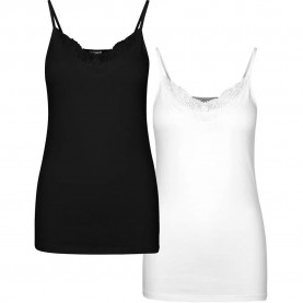 тениска,дамски,тениски,vero,moda,inge,lace,singlet,2,tall,sleeveless,t,shirt,2,units,white,(black,bright,white)
