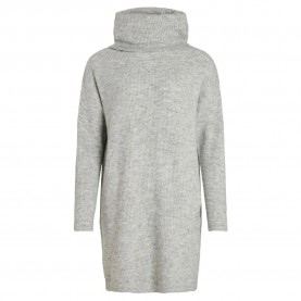 блуза,дамски,пуловери,дамски,плетени,дрехи,vila,cilia,14074330,high,neck,sweater,light,grey,melange,(grey)