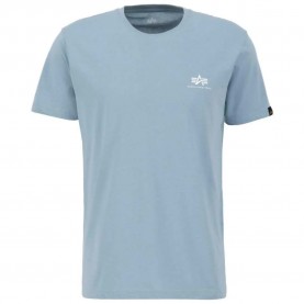 тениска,мъжки,тениски,alpha,industries,basic,small,logo,short,sleeve,t,shirt,grey,blue,(blue)