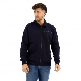 блуза,мъжки,пуловери,tommy,hilfiger,logo,stand,collar,full,zip,sweatshirt,black