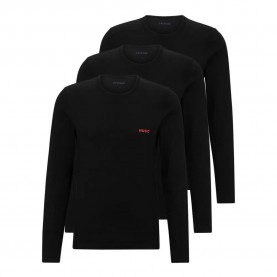 HUGO 10217251 01 long sleeve base layer 3 units - Black (Black) мъжко,бельо,hugo,10217251,01,long,sleeve,base,layer,3,units,black,(black)