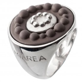 бижутерия,panarea,aa352m,ring,silver,(brown)