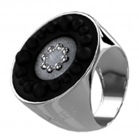 бижутерия,panarea,aa354m,ring,silver,(brown)
