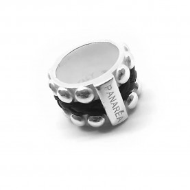 бижутерия,panarea,as858plve,ring,silver,(silver,negro)
