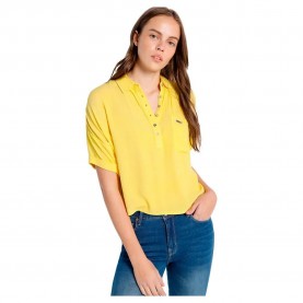 блуза,с,яка,дамски,блузи,дамски,ризи,lois,jeans,polo,short,sleeve,shirt,yellow,(yellow)