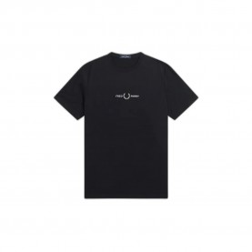 тениска,дамски,тениски,fred,perry,embroidered,short,sleeve,t,shirt,black,(black)