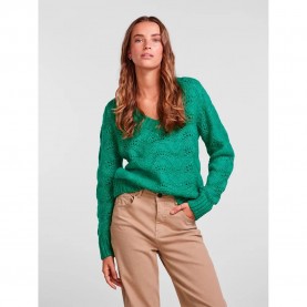 блуза,дамски,пуловери,дамски,плетени,дрехи,pieces,bibbi,v,neck,sweater,green,(parakeet)