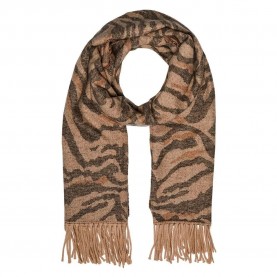 шал,ръкавици,шапки,и,шалове,pieces,jira,wool,scarf,brown,(white,pepper,aop,tiger)