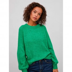 блуза,дамски,пуловери,дамски,плетени,дрехи,vila,jamina,sweater,kelly,green,detail,melange,(green)