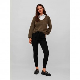 блуза,дамски,пуловери,дамски,плетени,дрехи,vila,jamina,rev,v,neck,sweater,crocodile,detail,melange,(green)