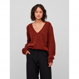 блуза,дамски,пуловери,дамски,плетени,дрехи,vila,jamina,rev,v,neck,sweater,brown