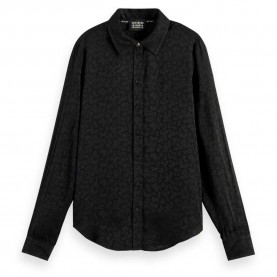 риза,с,дълъг,ръкав,дамски,блузи,дамски,ризи,scotch,&,soda,jacquard,with,embroidery,long,sleeve,shirt,black