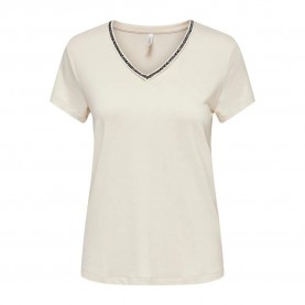 тениска,дамски,тениски,only,moster,short,sleeve,v,neck,t,shirt,beige,(birch)