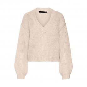 блуза,дамски,пуловери,дамски,плетени,дрехи,vero,moda,maybe,v,neck,sweater,birch,(beige)