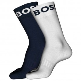 чорапи,мъжки,чорапи,boss,sport,10241209,01,socks,2,pairs,white,blue,(dark,blue)