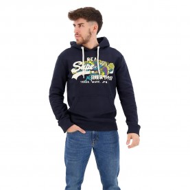Суичър Superdry Vintage Vl Narrative hoodie - Blue (Eclipse Navy) суичър,мъжки,пуловери,superdry,vintage,vl,narrative,hoodie,blue,(eclipse,navy)