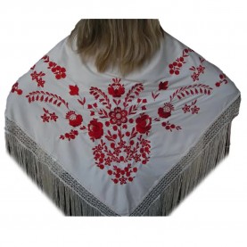 ръкавици,шапки,и,шалове,flamenco,pgbl42,handkerchief,white