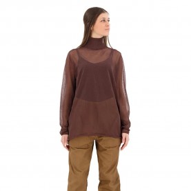 блуза,дамски,пуловери,дамски,плетени,дрехи,g,star,sheer,loose,high,neck,sweater,brown