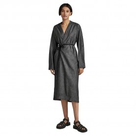 рокля,дамски,поли,и,рокли,g,star,wrap,long,sleeve,dress,black