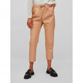 панталони,дамски,панталони,vila,nille,coated,7,8,regular,waist,pants,beige