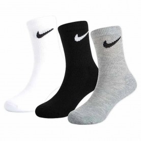 Чорапи Nike Basic Crew socks 3 pairs - Multicolor (White / Dk Grey Heather) чорапи,мъжки,чорапи,дамски,чорапи,nike,basic,crew,socks,3,pairs,multicolor,(white,dk,grey,heather)
