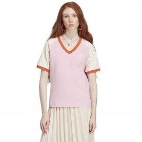 тениска,дамски,тениски,adidas,originals,v,neck,short,sleeve,t,shirt,pink