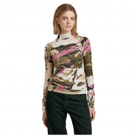 Тениска G-Star Lecite Slim long sleeve high neck T-shirt - Multicolor (Whitebait Pop Multi Camo) тениска,дамски,тениски,g,star,lecite,slim,long,sleeve,high,neck,t,shirt,multicolor,(whitebait,pop,multi,camo)