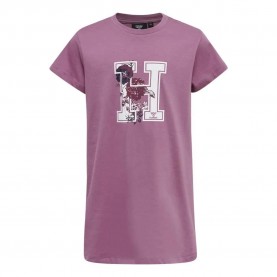 рокля,дамски,поли,и,рокли,hummel,architecture,short,sleeve,dress,purple,(bordeaux)