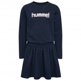 рокля,дамски,поли,и,рокли,hummel,aria,long,sleeve,dress,blue,(black,iris)