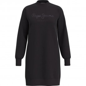 рокля,дамски,поли,и,рокли,pepe,jeans,lexie,long,sleeve,dress,black