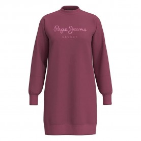 рокля,дамски,поли,и,рокли,pepe,jeans,lexie,long,sleeve,dress,pink