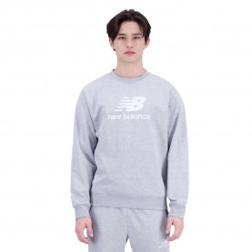 Блуза New balance Essentials Stacked Logo French Terry Crewneck sweatshirt - Grey (Athletic Grey) блуза,мъжки,пуловери,new,balance,essentials,stacked,logo,french,terry,crewneck,sweatshirt,grey,(athletic,grey)