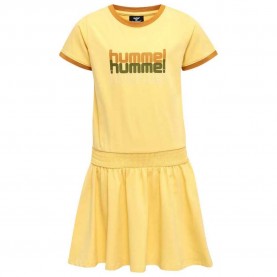 рокля,дамски,поли,и,рокли,hummel,cloud,short,sleeve,dress,yellow,(cornsilk)