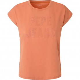 Тениска Pepe jeans Ola short sleeve T-shirt - Orange (Peach) тениска,дамски,тениски,pepe,jeans,ola,short,sleeve,t,shirt,orange,(peach)