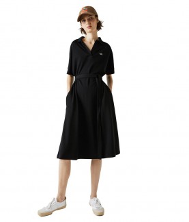 рокля,дамски,поли,и,рокли,lacoste,polo,v,short,sleeve,dress,black