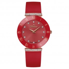 Часовник Bellevue E60 woman watch - Golden (Red / Red / Mineral) часовник,часовници,bellevue,e60,woman,watch,golden,(red,red,mineral)