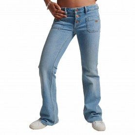 дънки,дамски,панталони,superdry,vintage,low,rise,slim,flare,jeans,heritage,mid,wash,(blue)