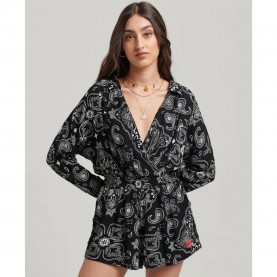дамски,гащеризони,superdry,vintage,beach,romper,black,(black,bandana,aop)
