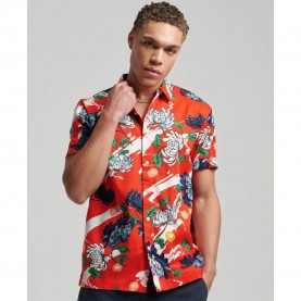 риза,с,къс,ръкав,мъжки,ризи,superdry,vintage,hawaiian,short,sleeve,shirt,aya,burnt,orange,floral,(orange)