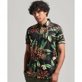 риза,с,къс,ръкав,мъжки,ризи,superdry,vintage,hawaiian,short,sleeve,shirt,black,(black,pineapples)