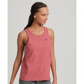 тениска,дамски,тениски,superdry,vintage,logo,emb,stripe,sleeveless,t,shirt,papaya,red,marl,rodeo,white,stripe,(red)