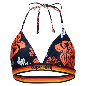 дамски,бански,костюми,superdry,vintage,logo,tri,bikini,top,hibiscus,pop,coral,(orange)