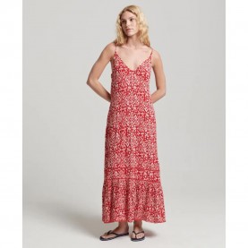 потник,дамски,поли,и,рокли,superdry,vintage,long,beach,cami,dress,boho,red,(red)