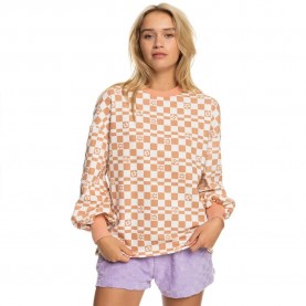 Блуза Roxy Kindred Souls sweatshirt - Orange (Snow White Sol Power) блуза,дамски,блузи,roxy,kindred,souls,sweatshirt,orange,(snow,white,sol,power)