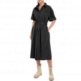 рокля,дамски,поли,и,рокли,replay,w9009.000.84605g,short,sleeve,midi,dress,black