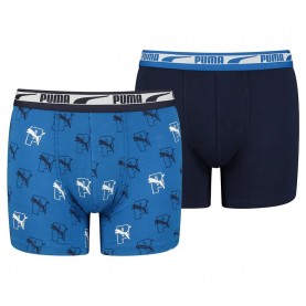 боксерки,детско,бельо,puma,logo,boxers,2,units,blue,combo,(blue)