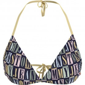 дамски,бански,костюми,tommy,jeans,uw0uw04081,bikini,top,black,(tj,type,print)