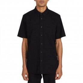 риза,с,къс,ръкав,мъжки,ризи,volcom,everett,oxford,short,sleeve,shirt,black,(new,black)