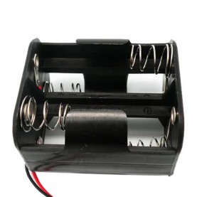 батерии,euroconnex,2529,4xr14,cable,battery,holder,silver,(black)